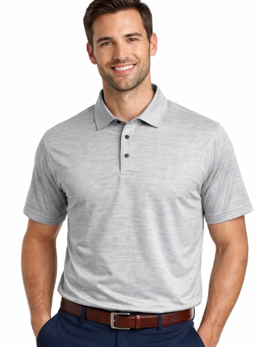 Walter Hagen Perfect 11 Majors Golf Polo Shirt Gray XXL Performance DSG